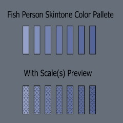 Fish person skintone color set (blue) - CLIP STUDIO ASSETS