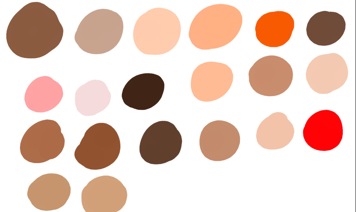 Hair, blush, skin color palette - CLIP STUDIO ASSETS