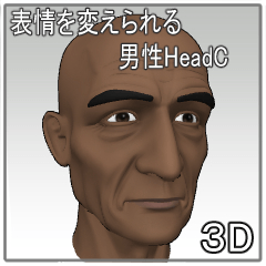 Male HeadC who can change his expression - CLIP STUDIO ASSETS