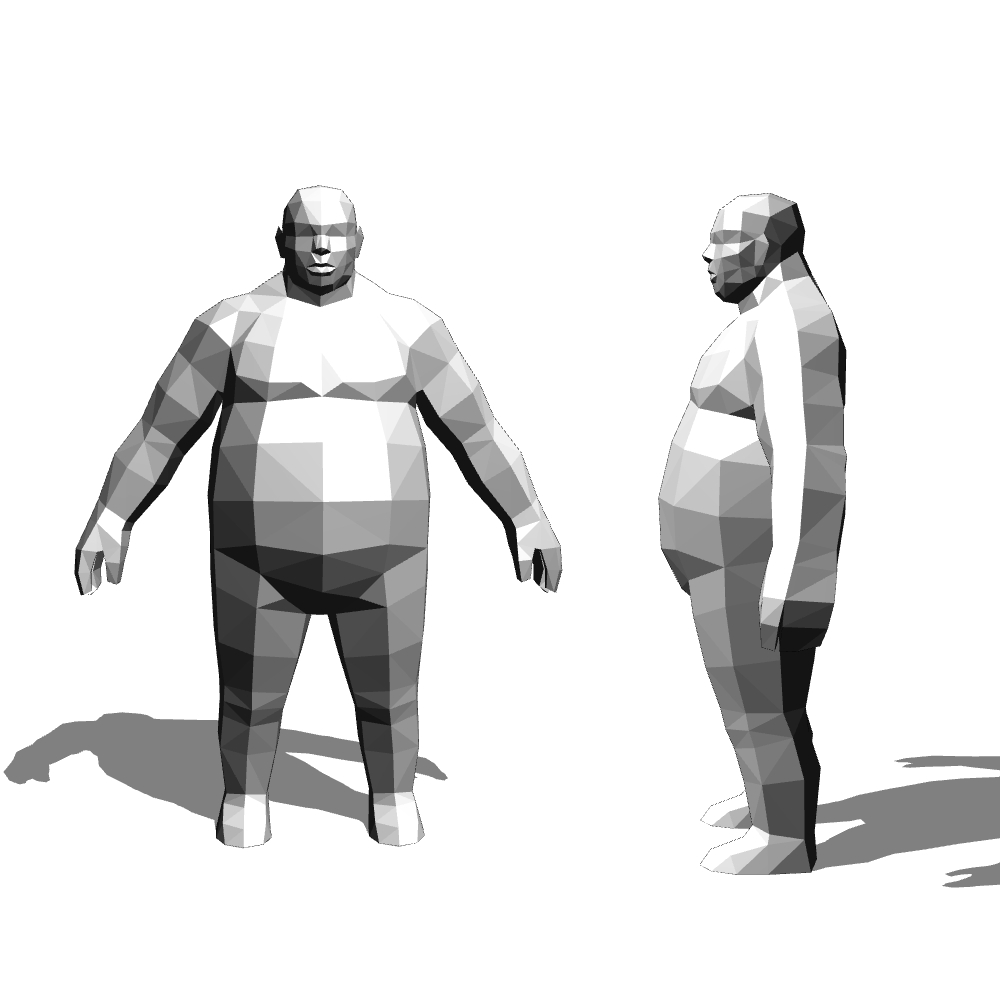 비만 OBJ - CLIP STUDIO ASSETS