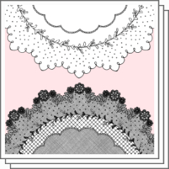 円レース8 12枚とレースブラシ6種 Clip Studio Assets