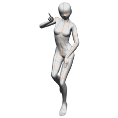 Pointing pose - CLIP STUDIO ASSETS