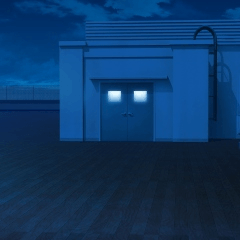 The Roof At Night Background Material Gakuen Hen 12 Bg053 Sashool N Clip Studio Assets