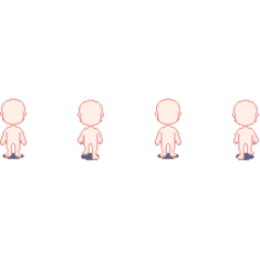 64x64 Sprite pixel character back walk - CLIP STUDIO ASSETS