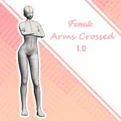 Female Arms Crossed Pose - CLIP STUDIO ASSETS