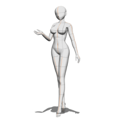 Girl inviting pose - CLIP STUDIO ASSETS