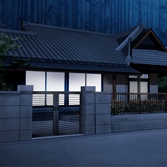 Background Material Daily 15 Home Japanese Houses Iris039n Night Clip Studio Assets