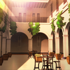 Background Material That Comes To See The House Terrace 130oyashiki011y Evening Clip Studio Assets