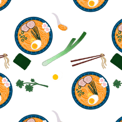 Ramen Noodle Pattern - CLIP STUDIO ASSETS