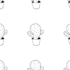 Cactus Pattern 01 - CLIP STUDIO ASSETS