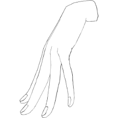 hand slides across table - CLIP STUDIO ASSETS
