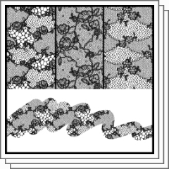 ジャーナル＆紙もの、レース素材セット 楽天市場】PA442 紙物素材 レース ゴシック 薔薇 バラ 背景紙