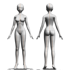 animated girl standing