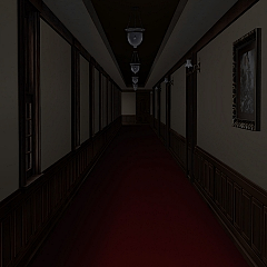 みにくる背景素材お屋敷編 廊下nexyashi007n2 夜 Clip Studio Assets