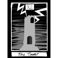 16シンプルタロットカード 塔 Clip Studio Assets