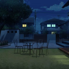 みにくる背景素材日常編19 庭 ガーデン Bg08 Pl N 夜 Clip Studio Assets