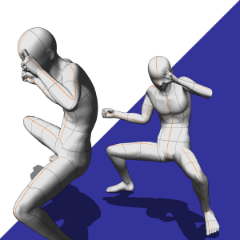 エリート戦士の構え Clip Studio Assets