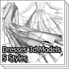 3d Long Dresses Reference Pack CLIP STUDIO ASSETS