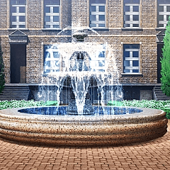 みにくる背景素材お屋敷編 噴水1709yashiki010 昼 Clip Studio Assets