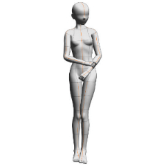 Standing shy - CLIP STUDIO ASSETS
