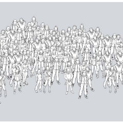 上からの群衆 - CLIP STUDIO ASSETS