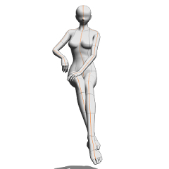 座っているポーズ Clip Studio Assets