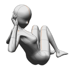 Turn around and sit - CLIP STUDIO ASSETS