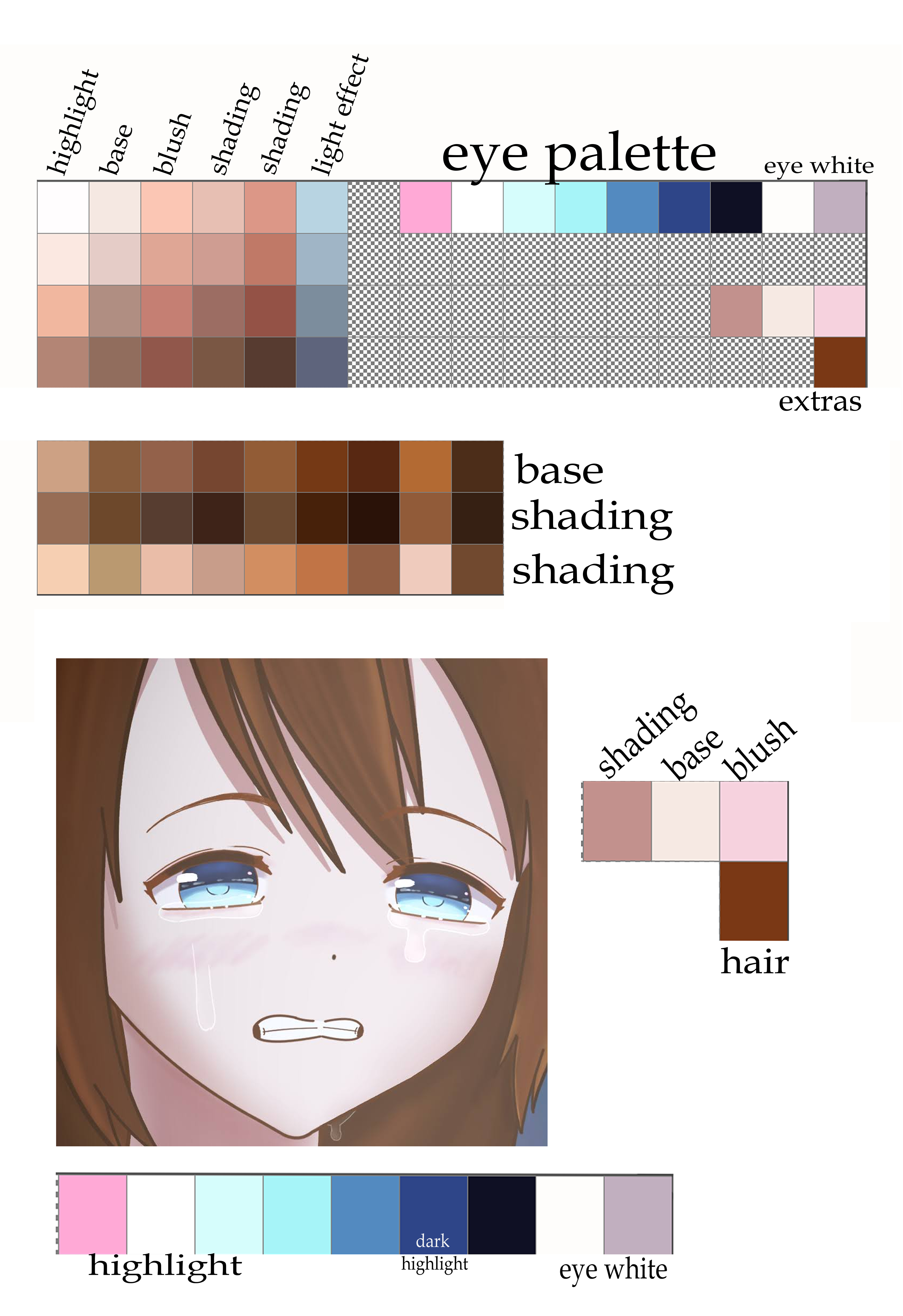 anime eye color palette