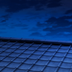 瓦屋根 夜 みにくる背景素材江戸編02 Yukaku04n Clip Studio Assets