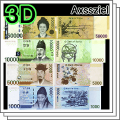 Korean Money ₩ [3D] - CLIP STUDIO ASSETS