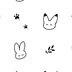 Fox & Rabbit Pattern - CLIP STUDIO ASSETS