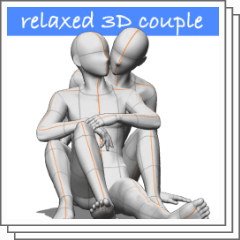 Leaning Two People Pose Leaning On Lover Clip Studio Assets