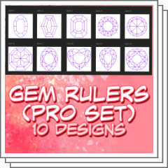 Gemstone Rulers (PRO) - CLIP STUDIO ASSETS