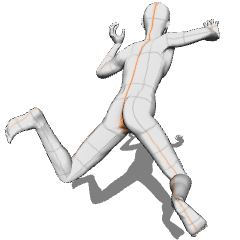 背中を押されたポーズ： - CLIP STUDIO ASSETS