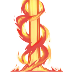 Flame Effect Pillar Anime Style Clip Studio Assets