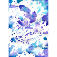 Watercolour Pattern 02 Blue-Violet Spots - CLIP STUDIO ASSETS