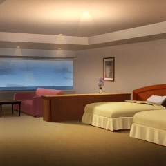 みにくる背景素材レジャー 施設編 ホテル客室snowmori 019n 夜 Clip Studio Assets