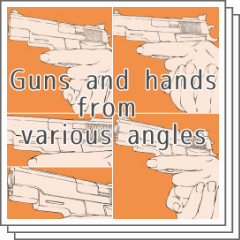 94. Guns and hands from different angles - CLIP STUDIO ASSETS
