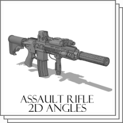 돌격 소총 2D 각도 - CLIP STUDIO ASSETS