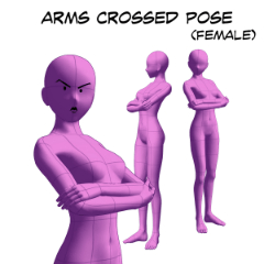 female arms crossed - CLIP STUDIO ASSETS