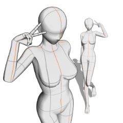Standing Pose Piece - CLIP STUDIO ASSETS
