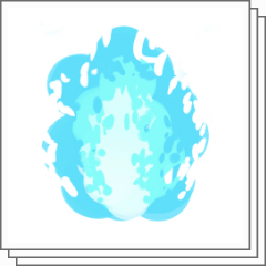 Blue Flames Anime Color Wind Effect 3 Seeds Clip Studio Assets