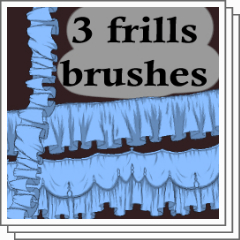 3 frill brushes - CLIP STUDIO ASSETS