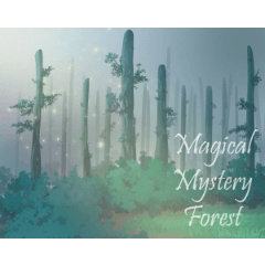魔法のミステリーフォレストコミックの背景 Clip Studio Assets
