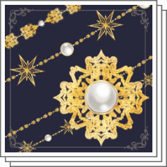 Set of star chains and brooches - CLIP STUDIO ASSETS
