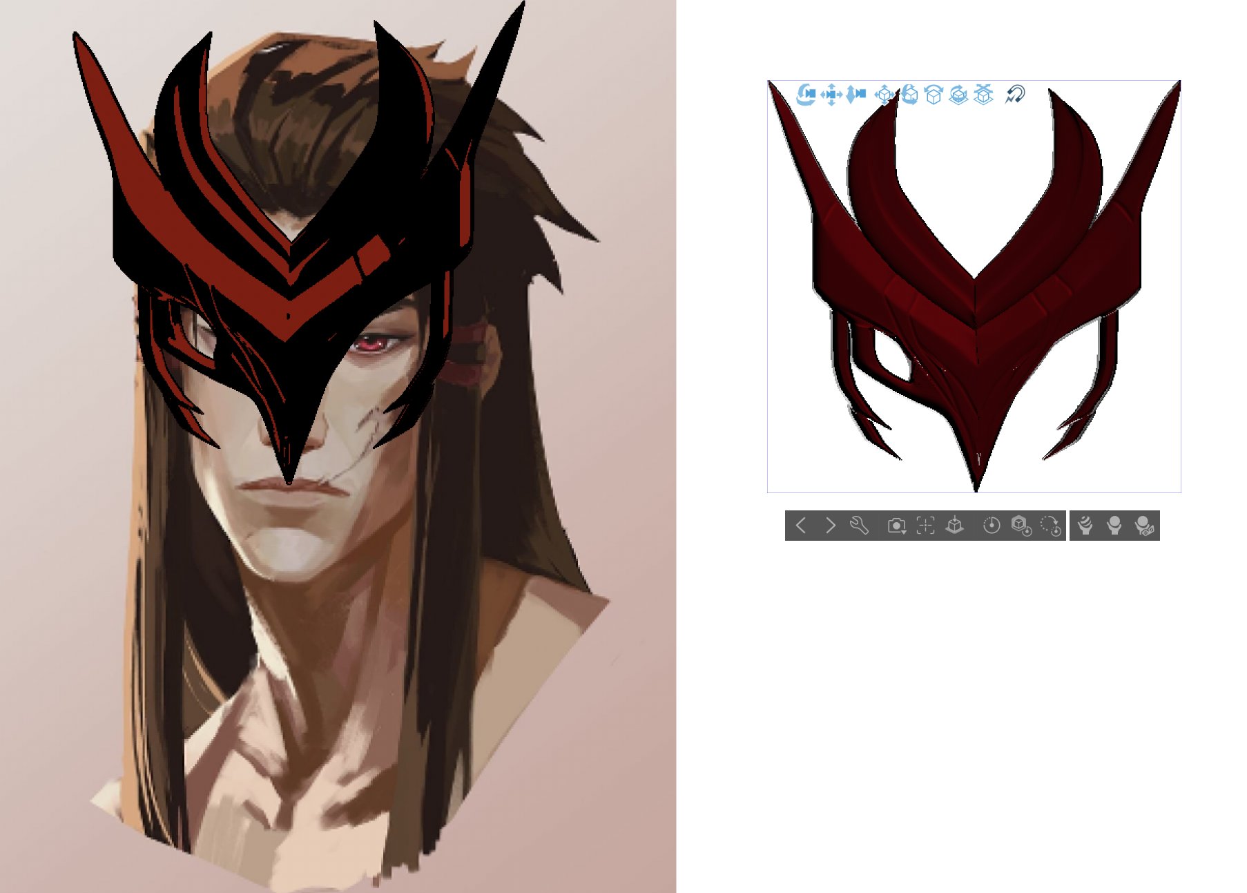 Yone’s Azakana Mask - CLIP STUDIO ASSETS