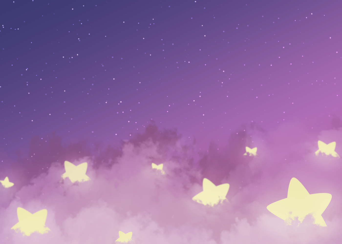 星と雲の背景 Clip Studio Assets