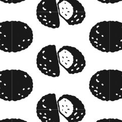 おはぎの連続柄 Clip Studio Assets