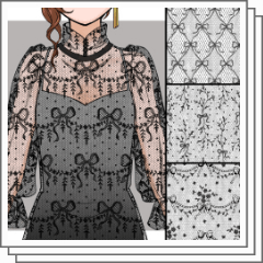 不規則チュールレースパターン9種 Clip Studio Assets