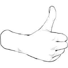 右手・親指を立てる - CLIP STUDIO ASSETS